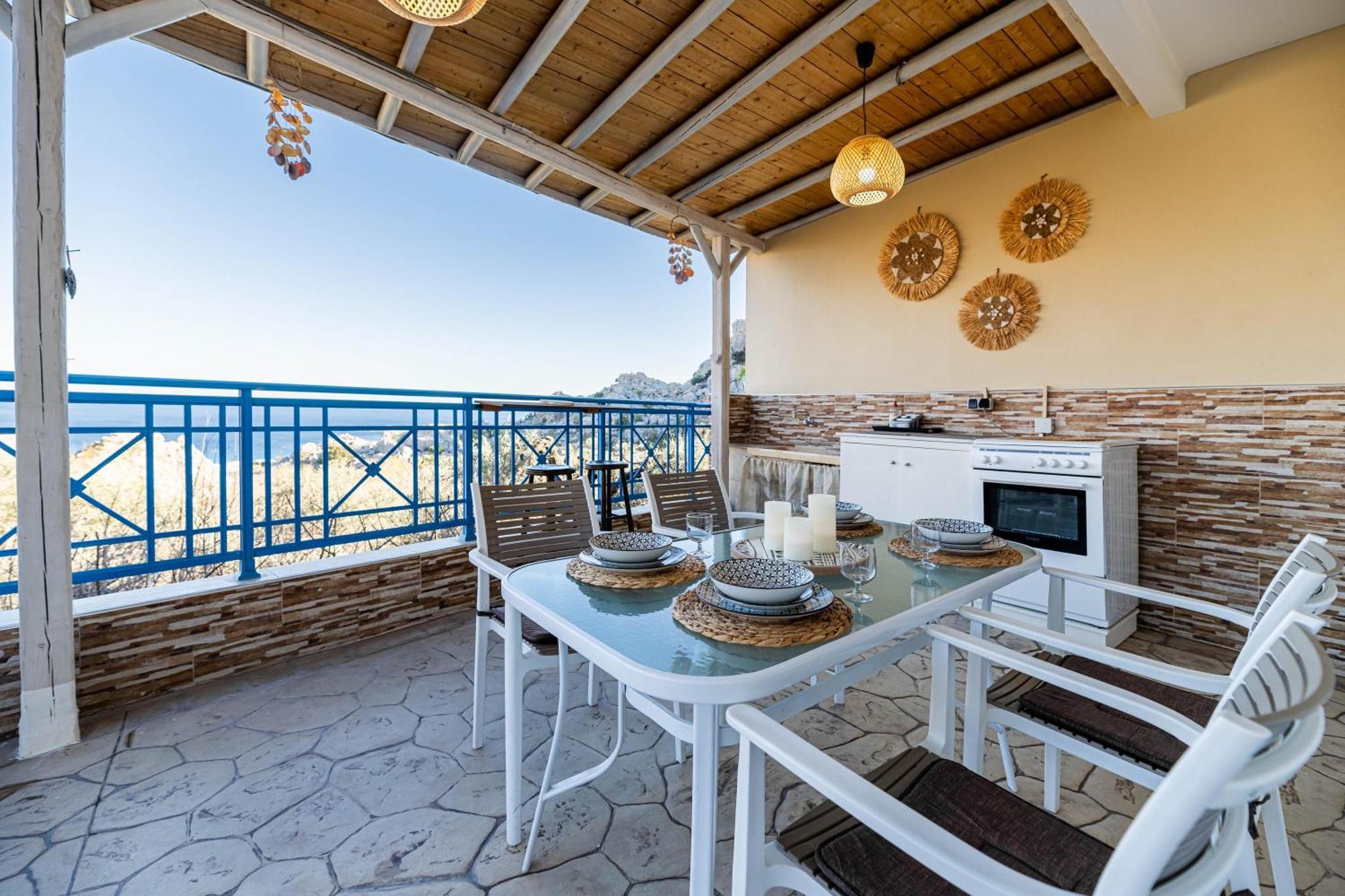 Aperanto Galazio Apartment Архангелос Екстериор снимка
