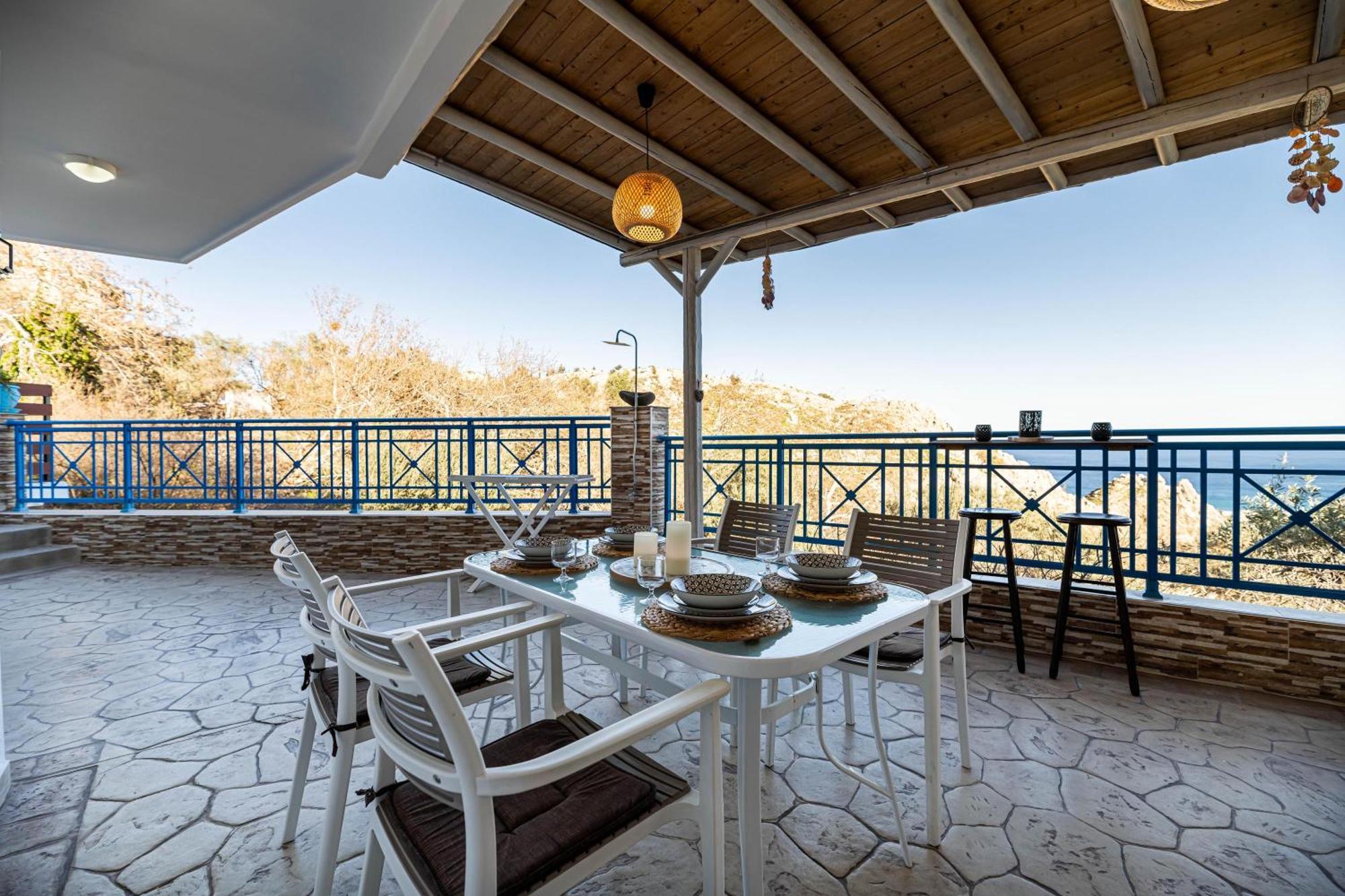 Aperanto Galazio Apartment Архангелос Екстериор снимка